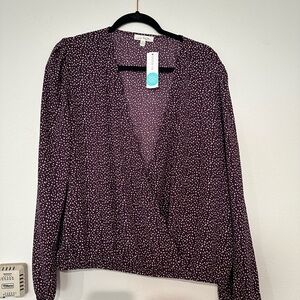 Nine Britton Purple Dotted Blouse